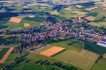 Village view from the west in Kefenrod in the state Hesse, Germany