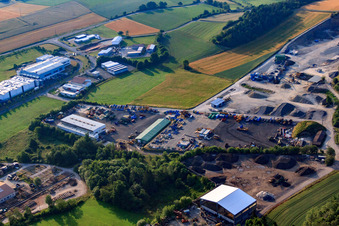 Industrial estate Buchrasen III with Enders Produktion GmbH in the district Buchrasen in Oberleichtersbach in the state Bavaria, Germany