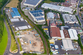 Industrial area with Roland Böhm bodywork in the district Welkers in Eichenzell in the state Hesse, Germany