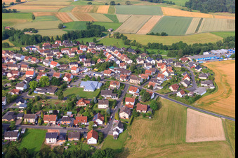 Town center with community center Hattenhof in the district Hattenhof in Neuhof in the state Hesse, Germany