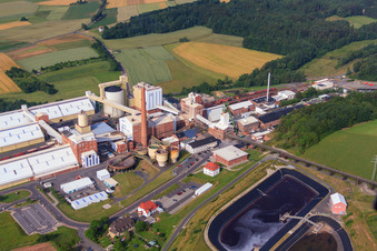 Aerial photograpy of K+S Minerals and Agriculture GmbH, plant Neuhof-Ellers in the district Ellers in Neuhof in the state Hesse, Germany