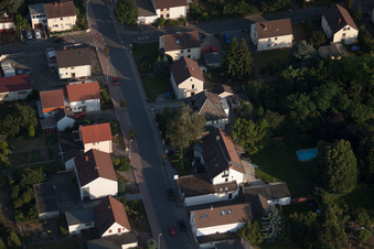Bird's eye view of District Dannstadt in Dannstadt-Schauernheim in the state Rhineland-Palatinate, Germany