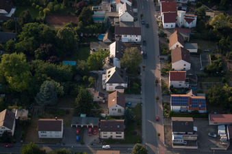 District Dannstadt in Dannstadt-Schauernheim in the state Rhineland-Palatinate, Germany from the plane