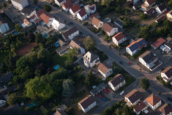 District Dannstadt in Dannstadt-Schauernheim in the state Rhineland-Palatinate, Germany from the drone perspective