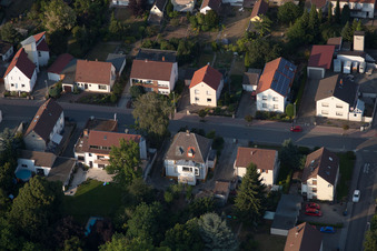 District Dannstadt in Dannstadt-Schauernheim in the state Rhineland-Palatinate, Germany from a drone