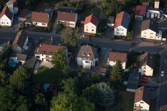 Aerial view of District Dannstadt in Dannstadt-Schauernheim in the state Rhineland-Palatinate, Germany