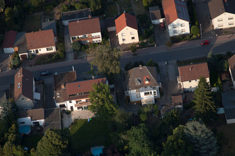 Aerial photograpy of District Dannstadt in Dannstadt-Schauernheim in the state Rhineland-Palatinate, Germany