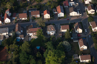 District Dannstadt in Dannstadt-Schauernheim in the state Rhineland-Palatinate, Germany from above