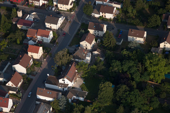 Drone image of District Dannstadt in Dannstadt-Schauernheim in the state Rhineland-Palatinate, Germany