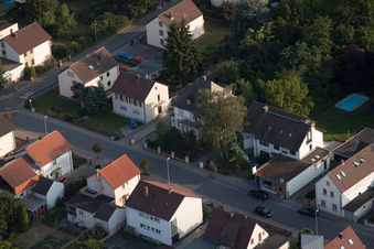 Aerial view of District Dannstadt in Dannstadt-Schauernheim in the state Rhineland-Palatinate, Germany