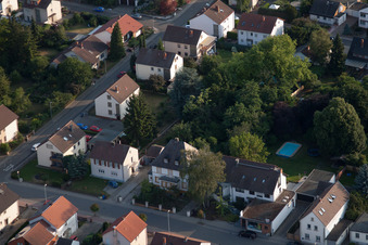 District Dannstadt in Dannstadt-Schauernheim in the state Rhineland-Palatinate, Germany from above