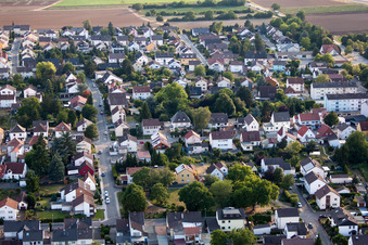 Aerial photograpy of District Dannstadt in Dannstadt-Schauernheim in the state Rhineland-Palatinate, Germany