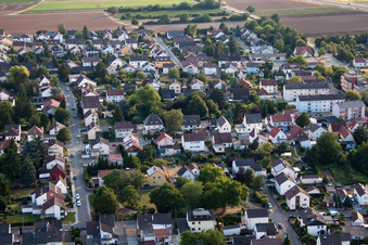 Oblique view of District Dannstadt in Dannstadt-Schauernheim in the state Rhineland-Palatinate, Germany