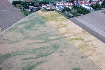 Aerial photograpy of District Flomersheim in Frankenthal in the state Rhineland-Palatinate, Germany