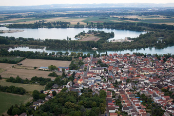 District Roxheim in Bobenheim-Roxheim in the state Rhineland-Palatinate, Germany from the plane