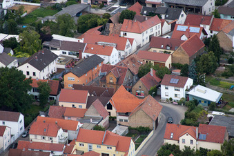 Oblique view of District Bobenheim in Bobenheim-Roxheim in the state Rhineland-Palatinate, Germany
