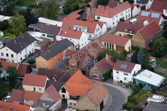 District Bobenheim in Bobenheim-Roxheim in the state Rhineland-Palatinate, Germany out of the air