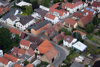 Bird's eye view of District Bobenheim in Bobenheim-Roxheim in the state Rhineland-Palatinate, Germany