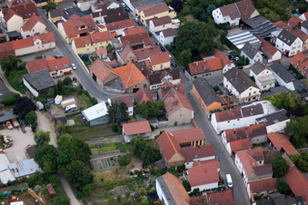 Oblique view of District Bobenheim in Bobenheim-Roxheim in the state Rhineland-Palatinate, Germany