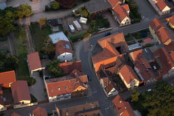 District Bobenheim in Bobenheim-Roxheim in the state Rhineland-Palatinate, Germany seen from a drone