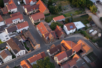 Aerial view of District Bobenheim in Bobenheim-Roxheim in the state Rhineland-Palatinate, Germany