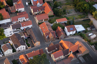 Aerial photograpy of District Bobenheim in Bobenheim-Roxheim in the state Rhineland-Palatinate, Germany