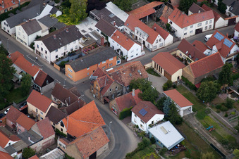Drone recording of District Bobenheim in Bobenheim-Roxheim in the state Rhineland-Palatinate, Germany