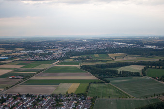 Aerial photograpy of Worms in the state Rhineland-Palatinate, Germany