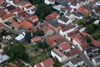 Aerial photograpy of District Bobenheim in Bobenheim-Roxheim in the state Rhineland-Palatinate, Germany