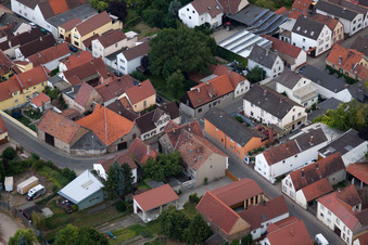 Oblique view of District Bobenheim in Bobenheim-Roxheim in the state Rhineland-Palatinate, Germany