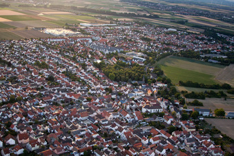 District Roxheim in Bobenheim-Roxheim in the state Rhineland-Palatinate, Germany viewn from the air