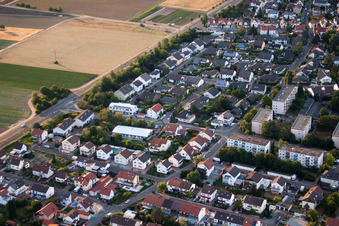Oblique view of District Roxheim in Bobenheim-Roxheim in the state Rhineland-Palatinate, Germany