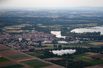District Roxheim in Bobenheim-Roxheim in the state Rhineland-Palatinate, Germany out of the air