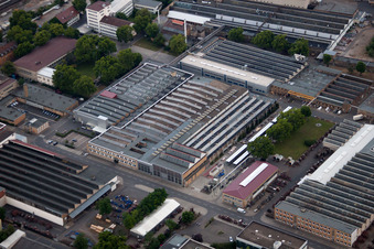 KSB SE in Frankenthal in the state Rhineland-Palatinate, Germany from above