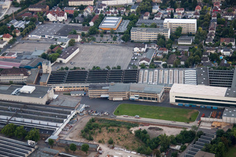 Aerial view of KBA FT Engineering in Frankenthal in the state Rhineland-Palatinate, Germany