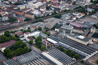 Aerial view of Albert-Frankenthal in Frankenthal in the state Rhineland-Palatinate, Germany