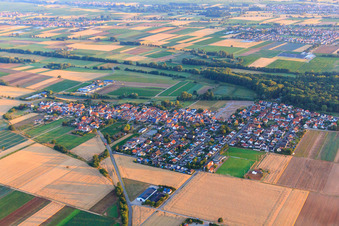 Village view from the south in Freisbach in the state Rhineland-Palatinate, Germany