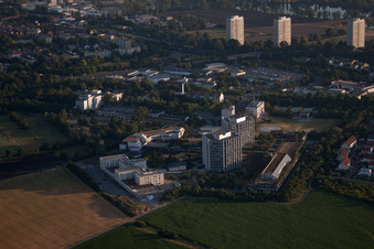 District Oggersheim in Ludwigshafen am Rhein in the state Rhineland-Palatinate, Germany from above