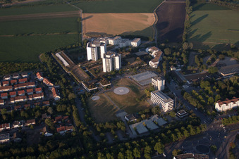 District Oggersheim in Ludwigshafen am Rhein in the state Rhineland-Palatinate, Germany seen from above