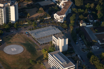 District Oggersheim in Ludwigshafen am Rhein in the state Rhineland-Palatinate, Germany from the plane