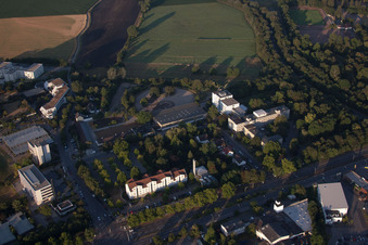 Bird's eye view of District Oggersheim in Ludwigshafen am Rhein in the state Rhineland-Palatinate, Germany