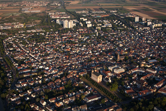 District Oggersheim in Ludwigshafen am Rhein in the state Rhineland-Palatinate, Germany viewn from the air