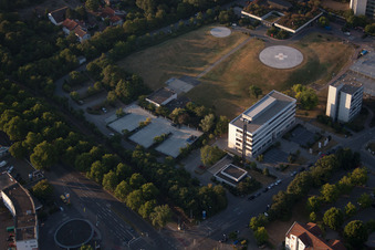 Drone image of District Oggersheim in Ludwigshafen am Rhein in the state Rhineland-Palatinate, Germany