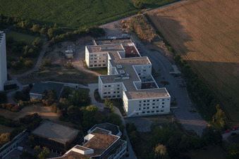 District Oggersheim in Ludwigshafen am Rhein in the state Rhineland-Palatinate, Germany seen from a drone