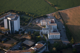 District Oggersheim in Ludwigshafen am Rhein in the state Rhineland-Palatinate, Germany from above