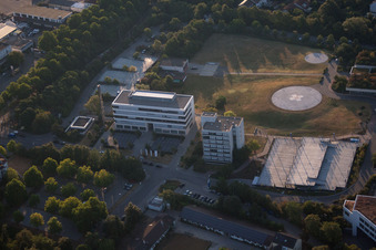 Bird's eye view of District Oggersheim in Ludwigshafen am Rhein in the state Rhineland-Palatinate, Germany