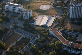 Drone recording of District Oggersheim in Ludwigshafen am Rhein in the state Rhineland-Palatinate, Germany