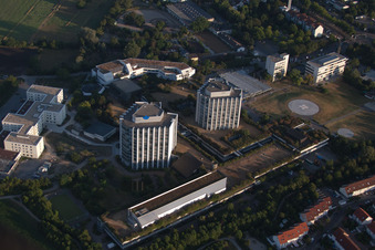 Aerial photograpy of BG Clinic in the district Oggersheim in Ludwigshafen am Rhein in the state Rhineland-Palatinate, Germany