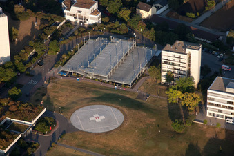 Bird's eye view of BG Clinic in the district Oggersheim in Ludwigshafen am Rhein in the state Rhineland-Palatinate, Germany