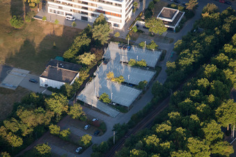 BG Clinic in the district Oggersheim in Ludwigshafen am Rhein in the state Rhineland-Palatinate, Germany viewn from the air